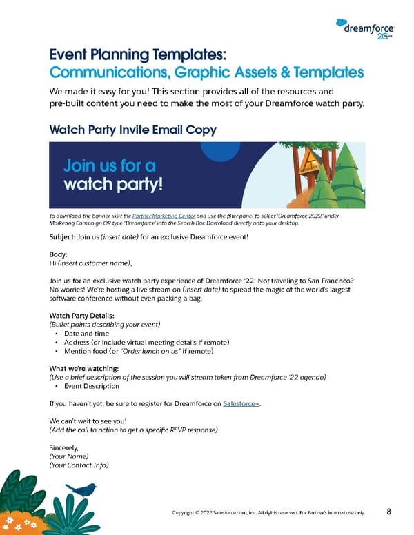 Salesforce Partners: Dreamforce '22 Watch Party Playbook - Page 8